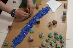 Construction de la maquette : mise en place des bâtiments